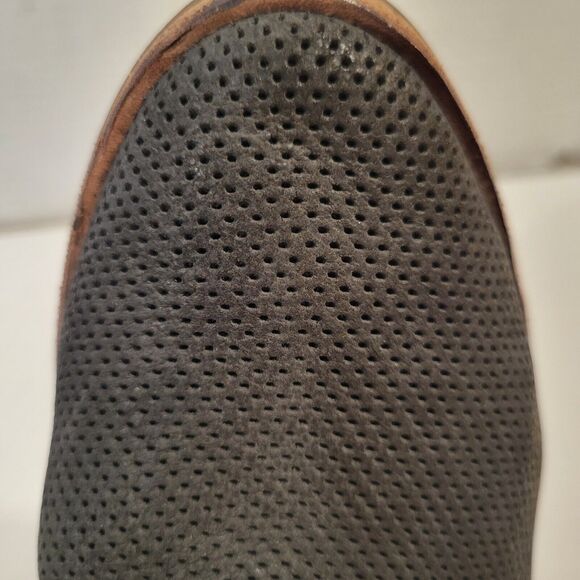 DOLCE VITA Yuri Perforated booties. Classic preppy Dark gray and camel sz 9.5 - Picture 8 of 11